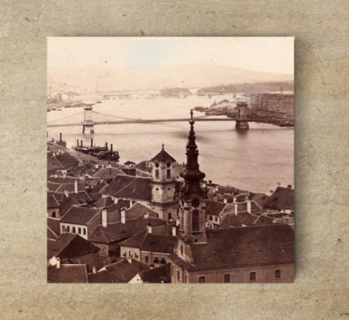 Dekorcsempe - Budapest Lánchíd 1860-as évek 