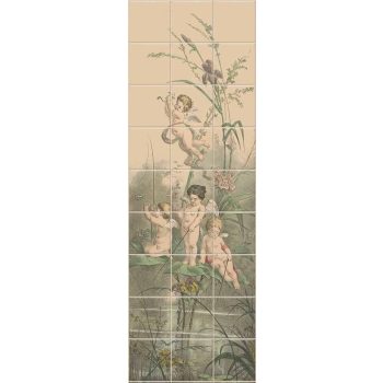 Tile mural - Mythology -The creation of Adam  Tile mural - Mythology -The creation of Adam