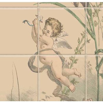 Tile mural - Mythology -The creation of Adam