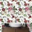 Floral tile mural - vintage flower pattern