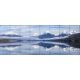 Ceramic tile mural with snow-capped mountains and reflection of Lake McDonald
