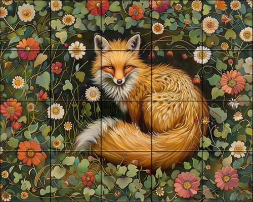 Tile mural - wildlife -fox 