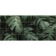 Monstera levelek trópusi dekorcsempe és csempekép zöld növény mintával