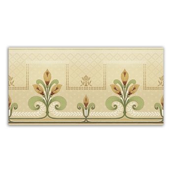 Szecessziós virágmintás bordűr csempe