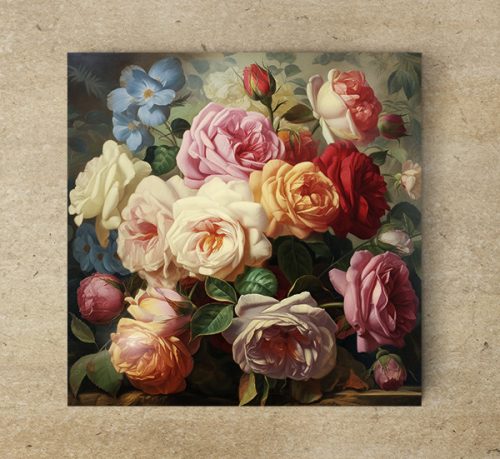 Roses - ceramic tile trivet