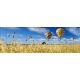 Ceramic tile mural - hot air balloons in the field 