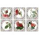 Set of tiles - vintage flowers 