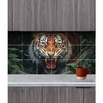 Tile mural - wildlife -tiger II.