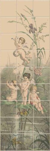 Tile mural - Mythology -The creation of Adam 