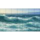 Ceramic tile mural - waves 