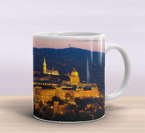 Budapest - Buda Castle and Chain Bridge at night mug