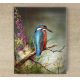 Ceramic tile mural - birds -Kingfisher II. 