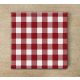 Red checkered tablecloth - ceramic tile trivet