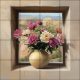 Tile mural - View at the poppy field