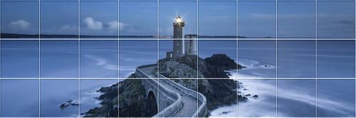 Ceramic tile mural - lighthouse