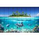 Tile mural - water world - dolphins 