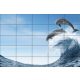 Tile mural - water world - curious dolphins 