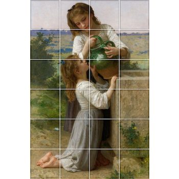 Ceramic tile mural - The fountain  Ceramic tile mural - The fountain