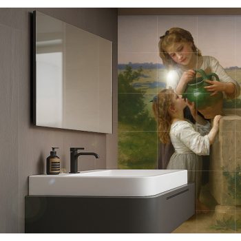 Csempekép mozaik - A forrás - (120 x 80 cm)