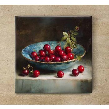 Edényalátét csempe - málna