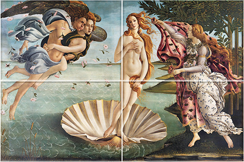 Tile mural - Mythology - Creation of Adam 