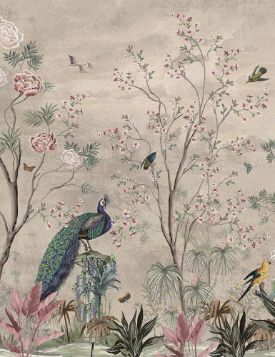 Peacock garden - wallpaper