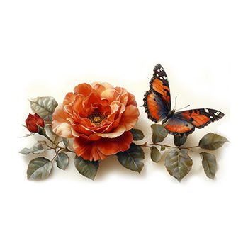 Vörös rózsás bögre