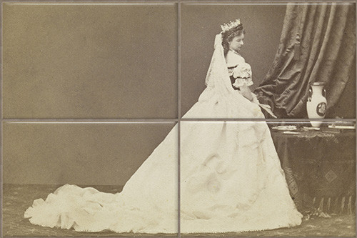 Erzsébet királyné Sisi mintás kerámia fali csempe