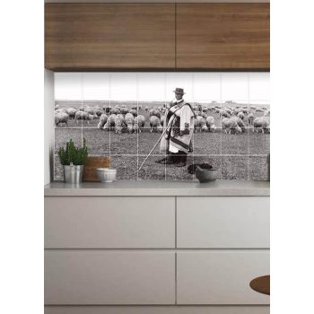 Ceramic tile mural - shepherd