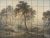 Ceramic tile mural with river, trees and morning light in classic landscape scene