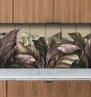 Ceramic tile mural - palm leaves