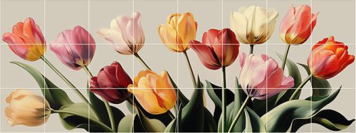 Tulips II. - tile mural