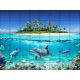 Tile mural - water world - dolphins 