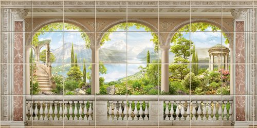 Mediterrán terasz - mozaik csempe