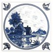 Tile mural - Delft blue tiles 