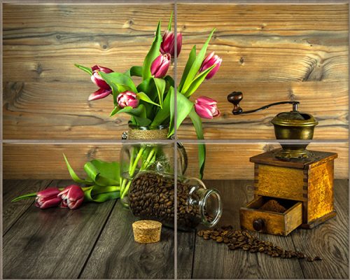 Ceramic tile mural - coffee - coffee still life II. 