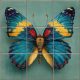 Ceramic tile mural - forget-me-not 