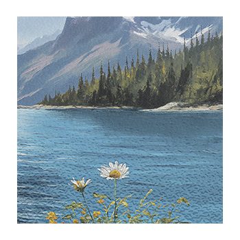 Cutting board - river and mountains