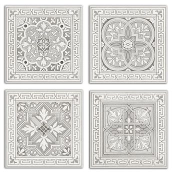 Szürkeárnyalatos marokkói csempe