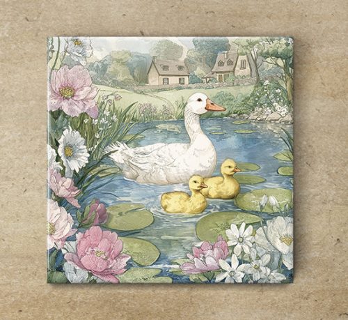 Mama Duck - ceramic tile trivet