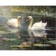 Swans - tile mural 