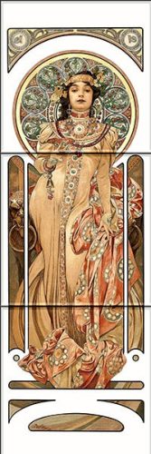 Ceramic tile mural - Mucha 