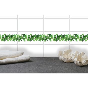 Ivy patterned border tile