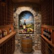 ceramic tile mural with tuscan still life wine and grapes