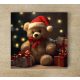 Santa teddy tile trivet