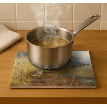 Tile trivet - wildlife -fox in the reeds 