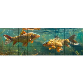 Tile mural - golden carps Tile mural - golden carps
