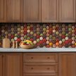 Ceramic tile mural with spices pattern