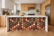Ceramic tile mural with spices pattern