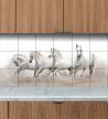 Ceramic tile mural - horses